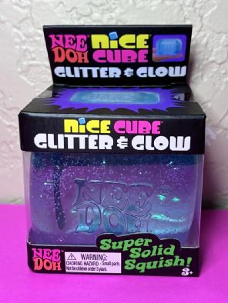 Fidget Cube Original - @Needoh Cube pailleté et lumineux, jouet